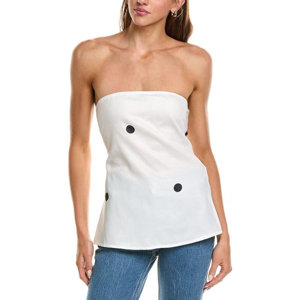 Colette Rose Womens  Printed Top, White